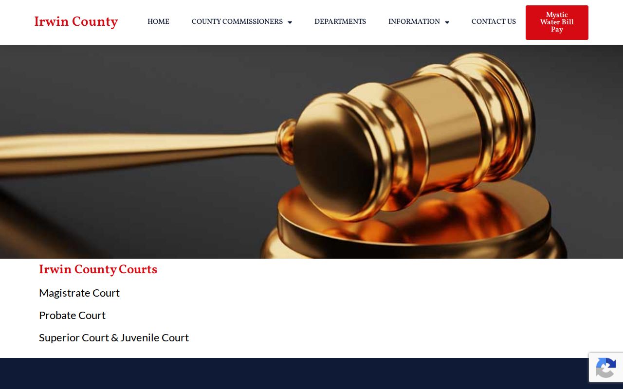 Official Irwin County court office listings